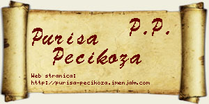 Puriša Pecikoza vizit kartica